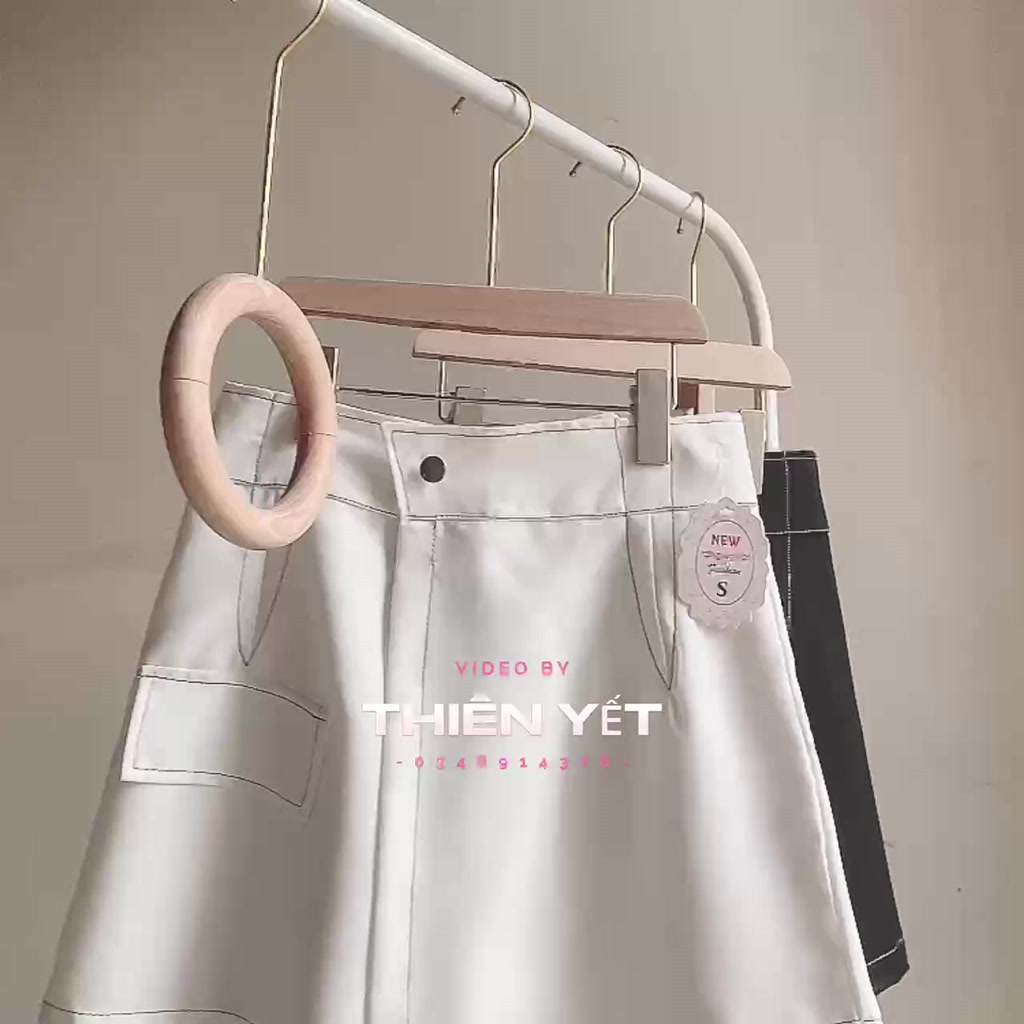 Quần GIẢ VÁY CHỈ NỔI đai cao đắp chéo chân váy chữ a thiết kế cực xinh đính cúc cạp cao may lộ chỉ// THIÊN YẾT | BigBuy360 - bigbuy360.vn