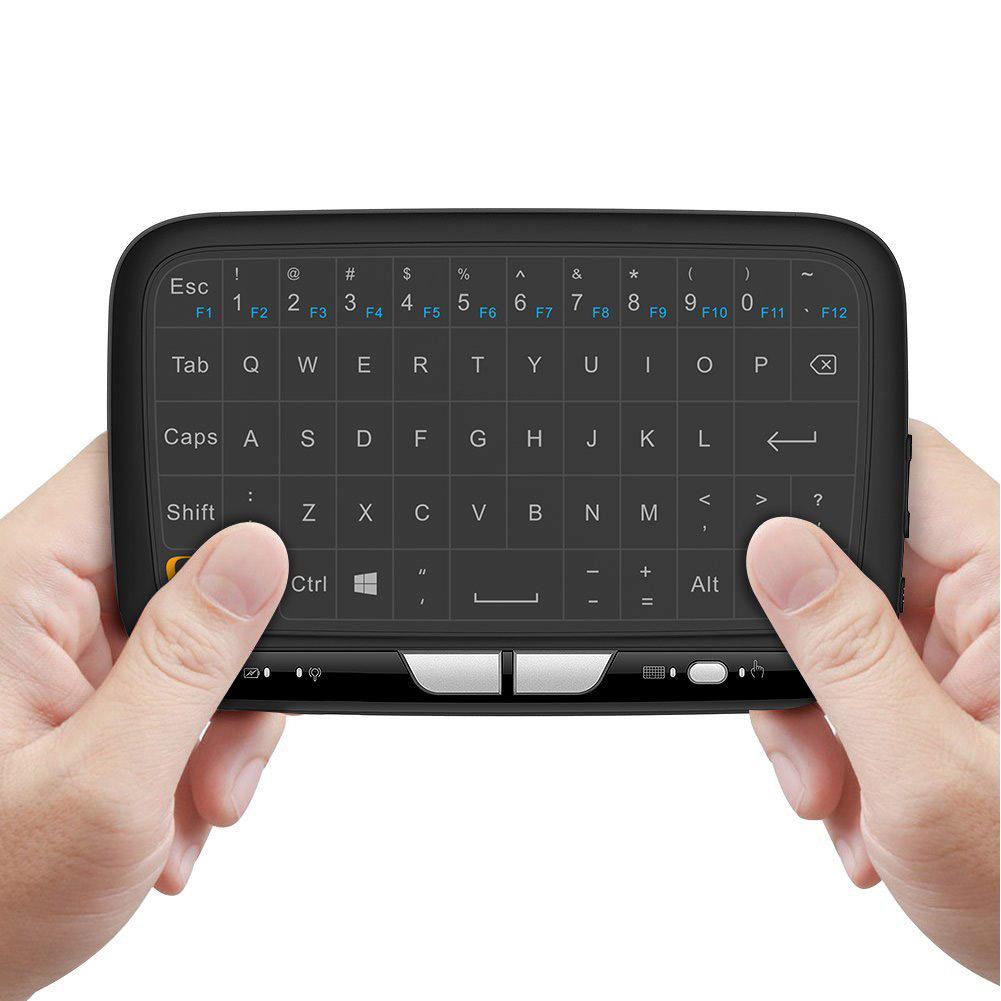 Bàn phím không dây mini H18 Toàn màn hình Bàn di chuột cảm ứng lớn dành cho hệ thống Windows & Android