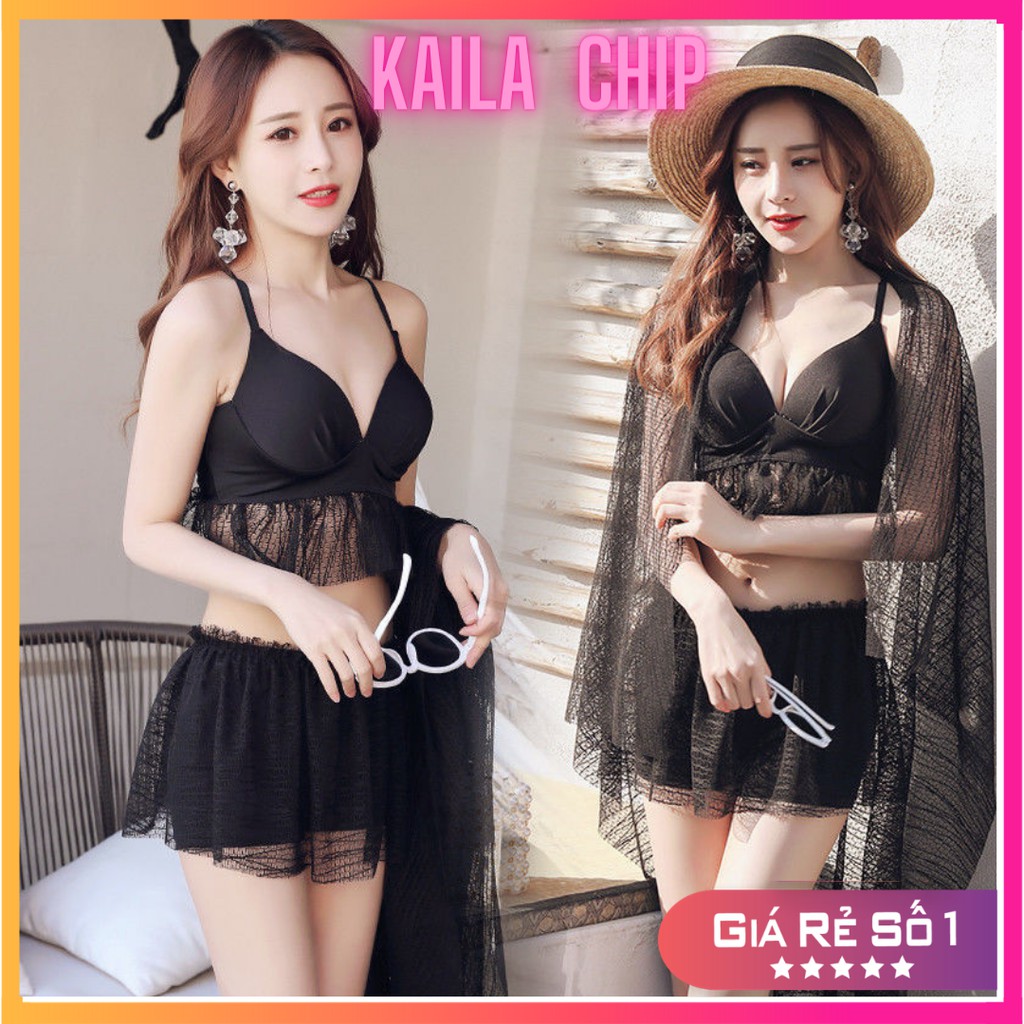 Bộ đồ bơi nữ ,Bikini nữ 3 mảnh kết hợp áo choàng mỏng  sexy sang chảnh Kaila Chip mã  BK03 | BigBuy360 - bigbuy360.vn