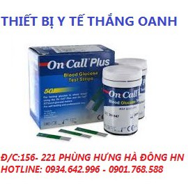 QUE THỬ ĐƯỜNG HUYẾT ACON ON-CALL PLUS HỘP 25 TEST