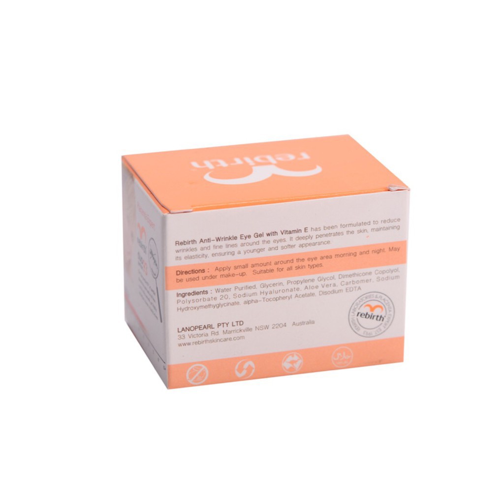 Gel dưỡng chống nhăn, chống thăm quầng mắt giàu Vitamin E Rebirth - 30ml - Úc | BigBuy360 - bigbuy360.vn