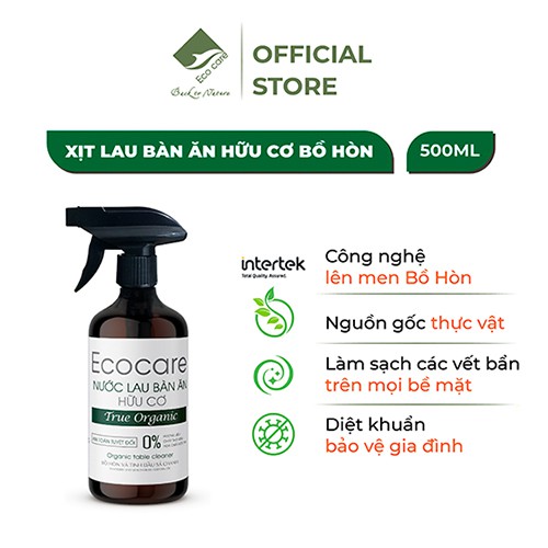 Nước lau bàn ăn hữu cơ bồ hòn ECOCARE 500ml