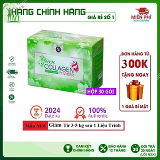 Diệp Lục collagen chính hãng green colagen hỗ trợ giảm cân giữ dáng đẹp da bổ sung vitamin detox giảm béo
