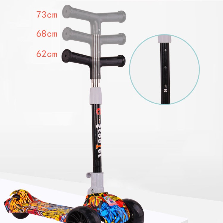 Xe Scooter 3 bánh cho bé họa tiết Graffiti cực ngầu 2020