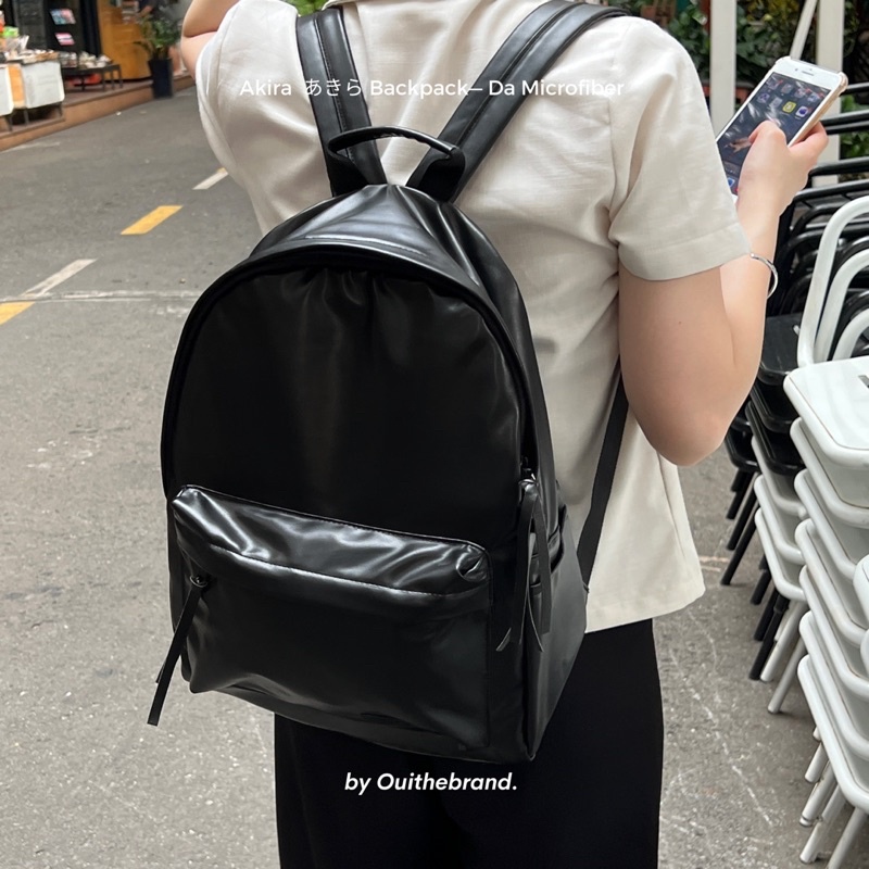 [ TẶNG KÈM QUÀ &amp; TÚI VẢI ] Akira Backpack - Balo Da Chống Nước Thiết Kế Nhật Bản Gọn Nhẹ Ouithebrand