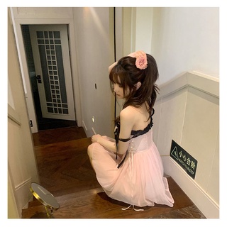 FXDAZI Cổ Phiếu Sẵn Sàng❣Ah F & X Đầm Cột Dây Đính Ngọc Trai Phong Cách Preppy 2022 Thời Trang Mùa Hè Mới