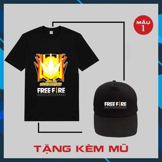 (SALE 50%) BST Áo FREE FIRE mẫu HOT nhất⚡️TẶNG KÈM MŨ FF⚡Áo thun game in hình Free Fire cực chất