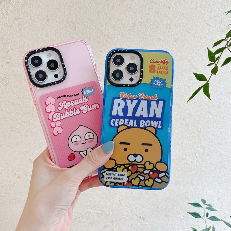 Ốp điện thoại  dẻo họa tiết Kakao Friends Ryan Apeach thích hợp CASETIFY Cho iPhone 7 8 Plus X XS XR 11 12 13 Pro Max