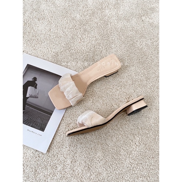 Giày Cao Gót/ Guốc Dép Nữ 3Phân Đế Vuông Siêu Hot Quai Nhún Bèo Hot 2022