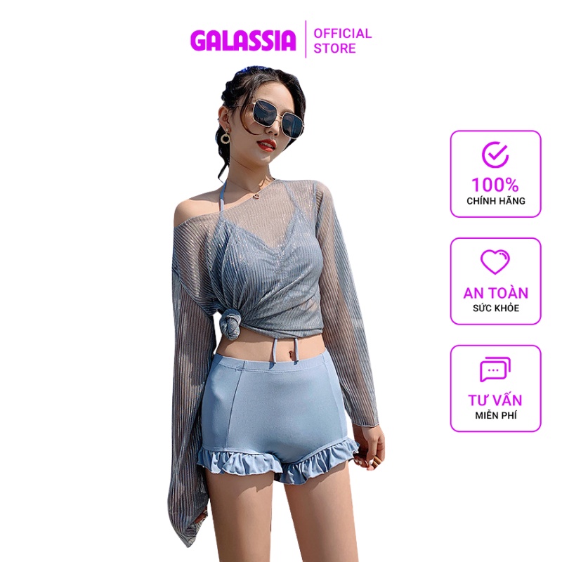Đồ bơi nữ kín đáo bikini đi tắm biển dài tay đẹp chính hãng Galassia