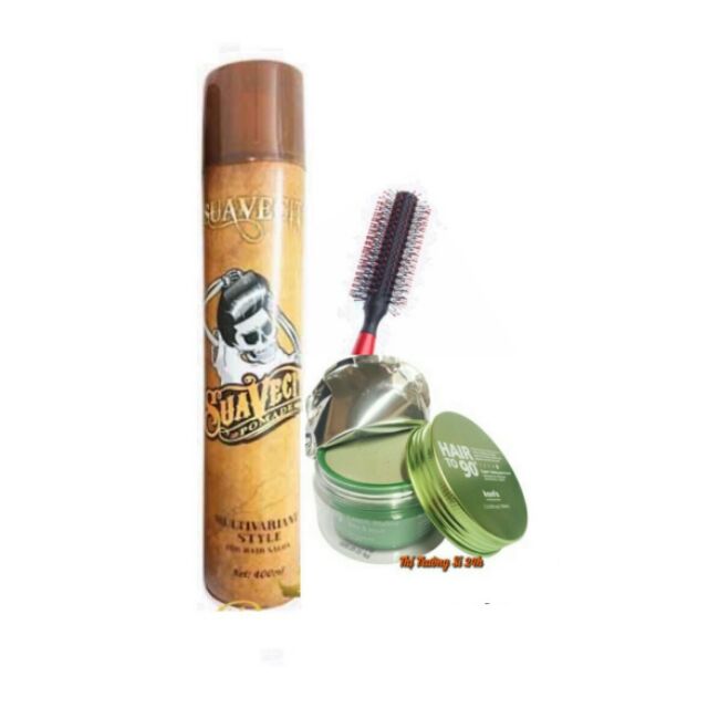 Combo gôm SUAVECITO VÀ SAP KANFA HAIR TO 90 tặng kèm lược tạo kiểu