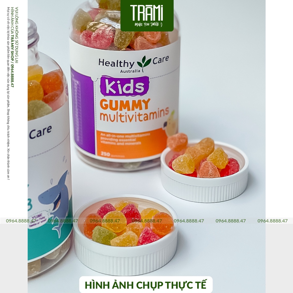 [CHÍNH HÃNG] Kẹo Dẻo Bổ Sung Vitamins Cho Bé Healthy Care. Kids Gummy Multivitamins Và Kids Gummy Omega-3