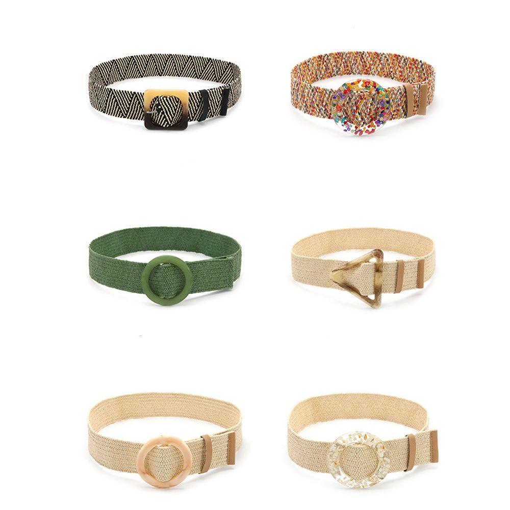 Thắt Lưng Bằng Rơm Dệt Co Giãn Thời Trang Mùa Hè Cổ Điển Dành Cho Nữ