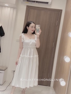 Váy 2 dây đũi lụa maxi