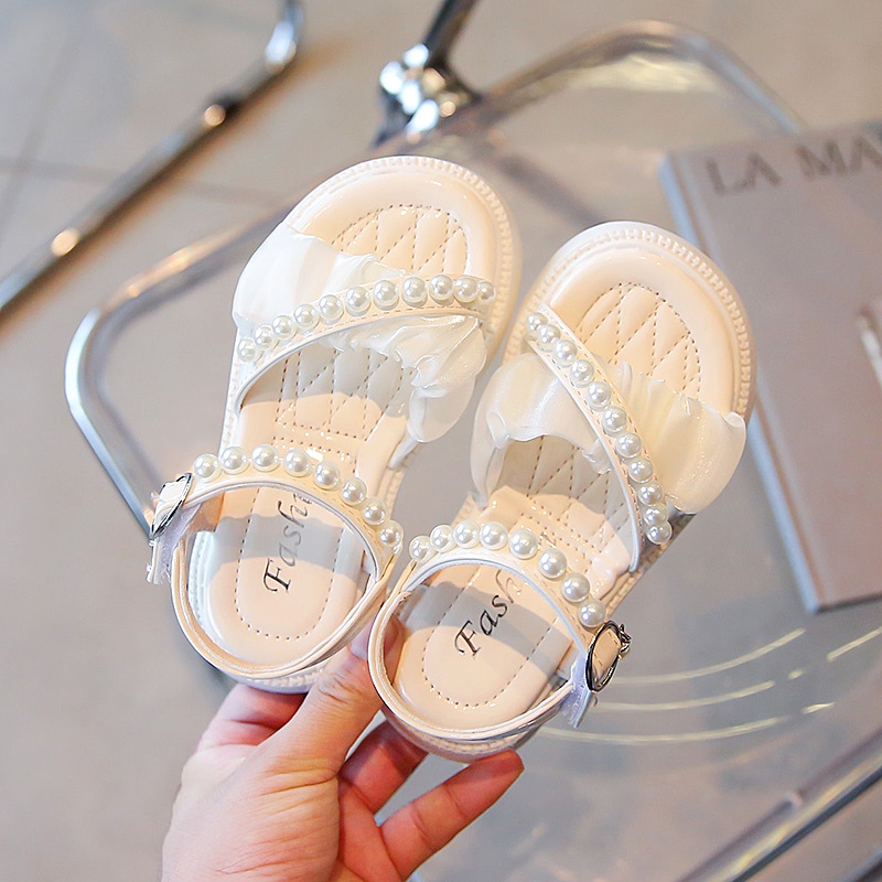 Giày Sandal Công Chúa Thời Trang Hàn Quốc Đáng Yêu Dành Cho Bé Gái 3-16 Tuổi