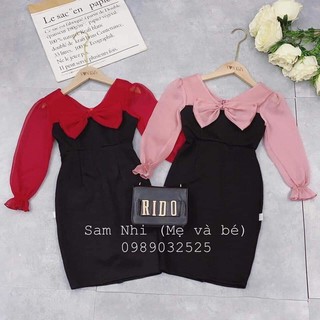 Đầm nơ phối cho bé