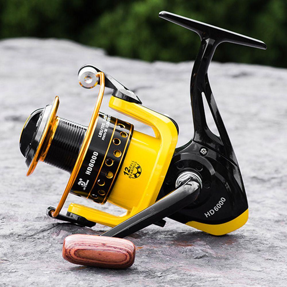 Guồng Quay Câu Cá Bằng Kim Loại Tay Cầm Gỗ