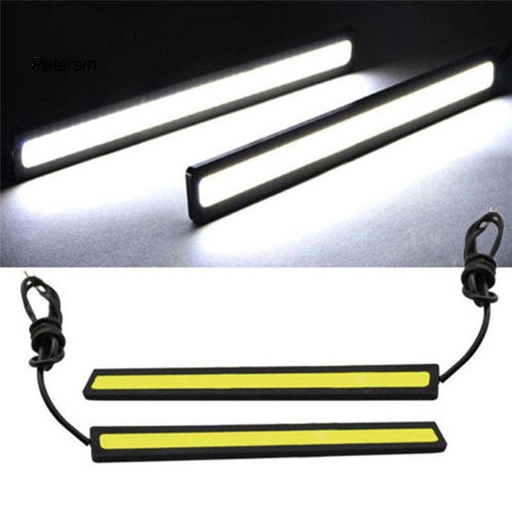 Set 2 Dây Đèn Led Cob 17cm Chống Thấm Nước Cho Xe Hơi