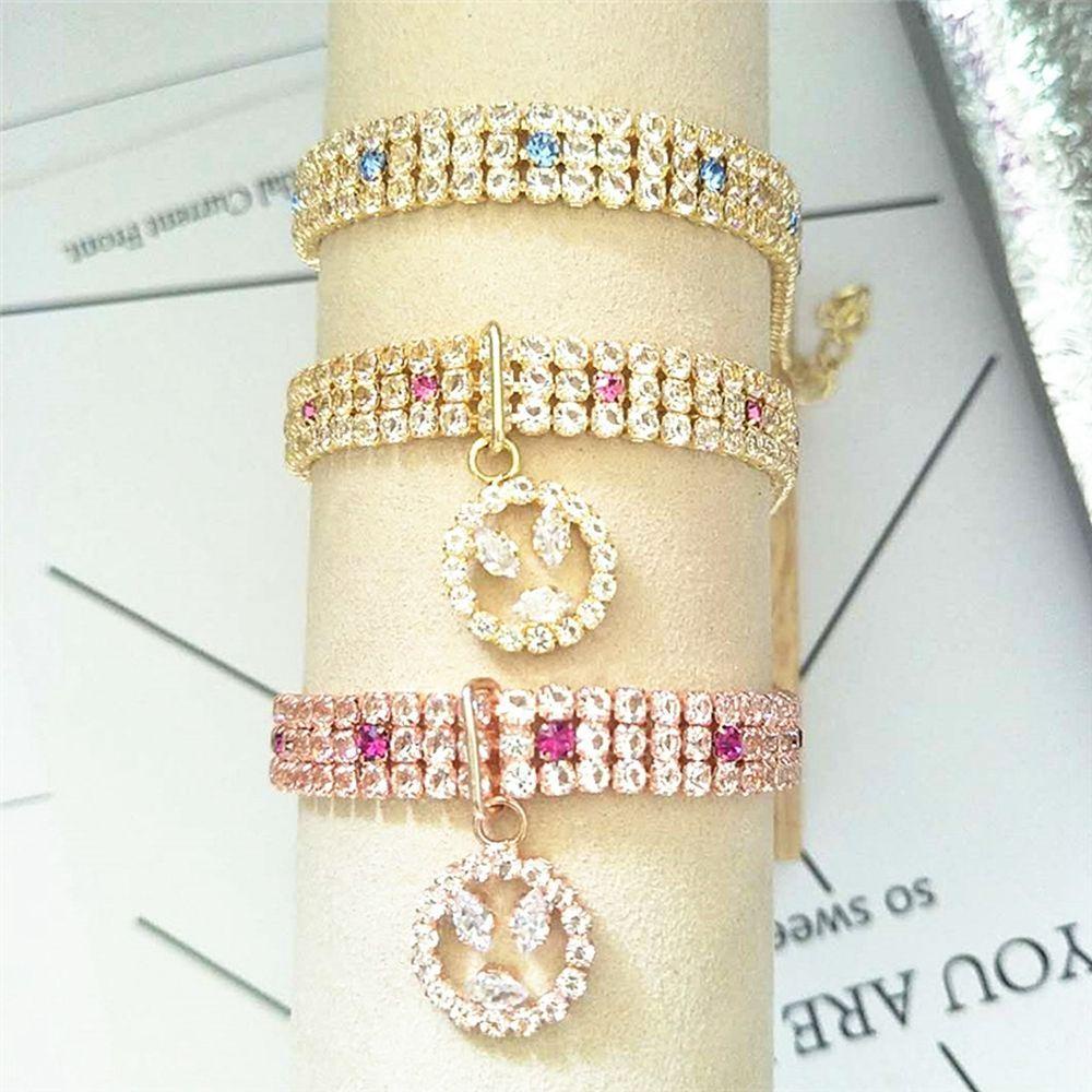 AARON1 Vòng Cổ ĐíNh Đá LấP LáNh Cho Thú Cưng