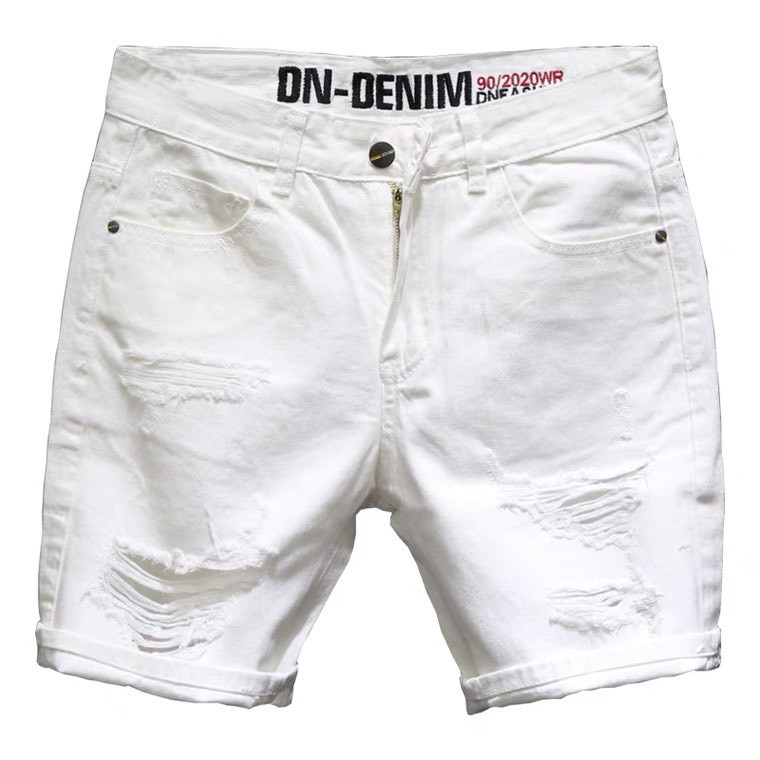Quần Short Jean Nam Đẹp Chất Bò Co Giãn Cao Cấp, Quần Ngố rách Mẫu Mới Phong Cách Hàn Quốc