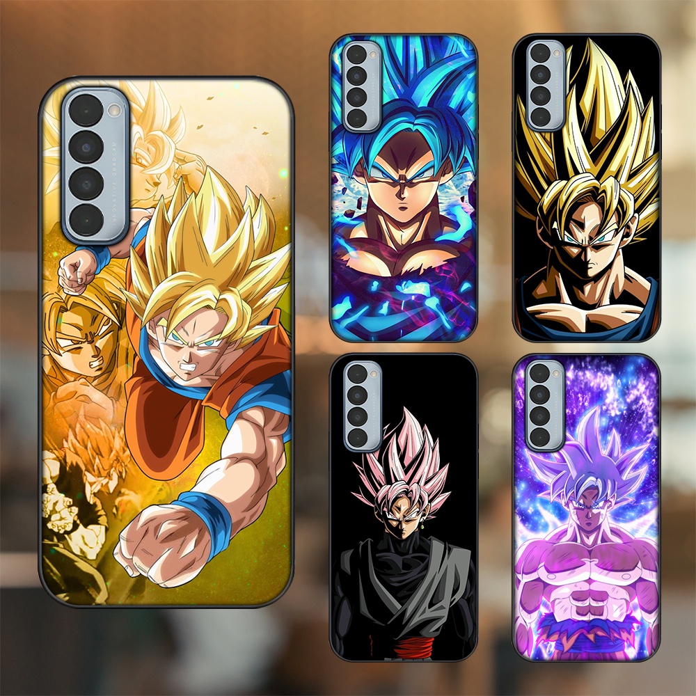 Ốp lưng Oppo Reno 4 Pro viền đen in hình Goku Dragon Ball
