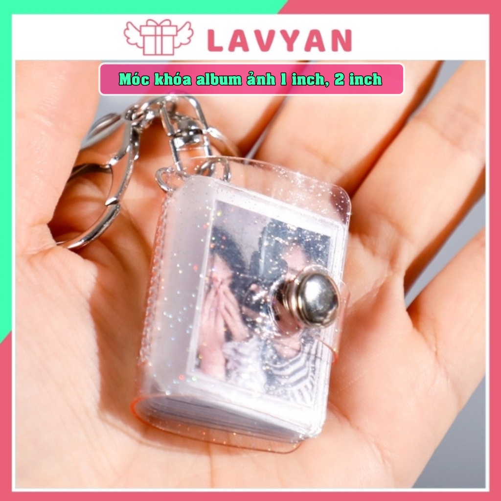 Móc khóa album ảnh mini cute 1 inch 2 inch LAVYAN và in ảnh theo yêu cầu để chìa khóa xe máy treo balo