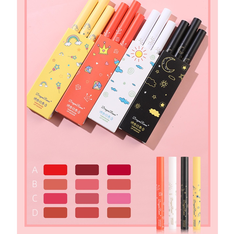 [Hàng mới về] Set son bút chì Dragon Ranee tông lì dễ mang theo