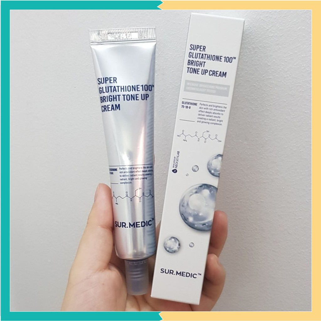 Kem Dưỡng Trắng Da Sur Medic Super Glutathione 100 Bright Tone Up Cream 40ml spalamdepda
