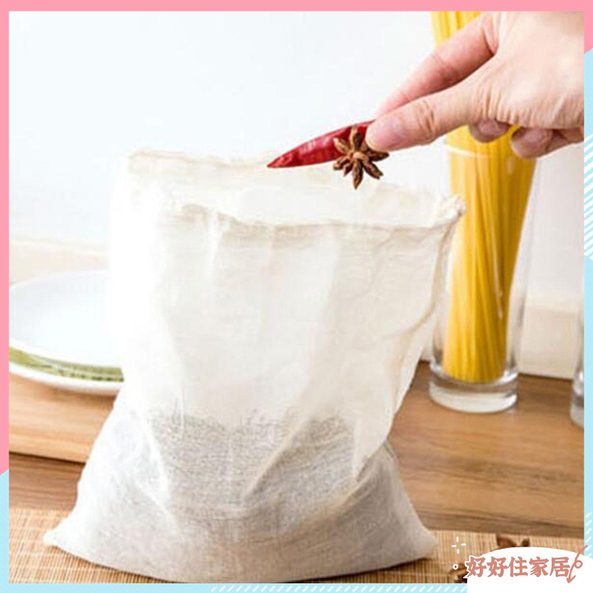 Túi rỗng lọc trà hoặc nước hầm kiểu dây rút tiện dụng