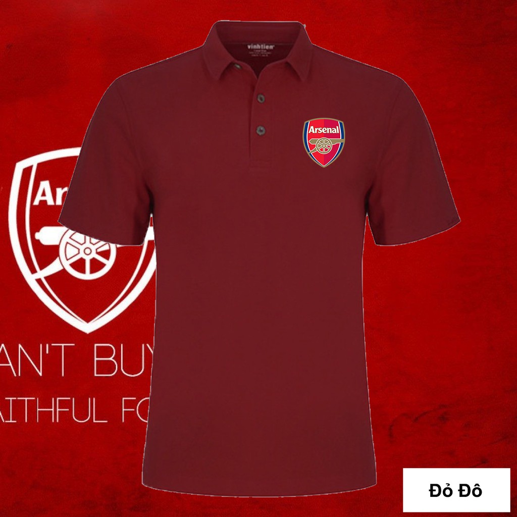 Áo thun polo cổ bẻ ngắn tay Arsenal cao cấp vải đẹp không bông xù trẻ trung sang trọng