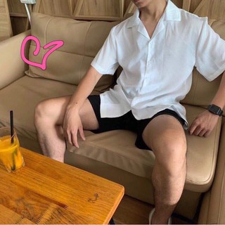 [Ảnh Shop Tự Chụp] Sơmi Lụa Tay Ngắn Unisex