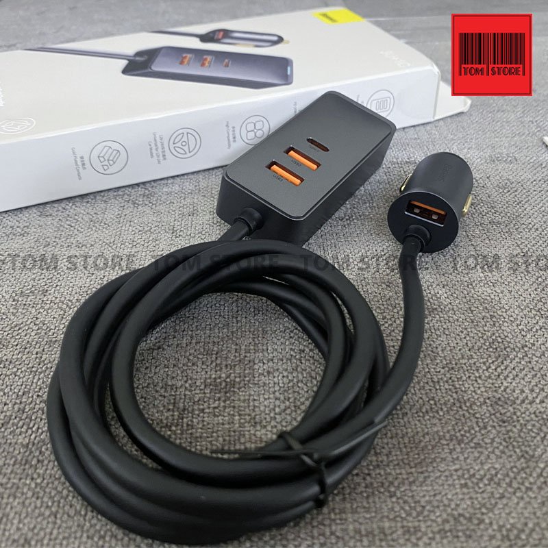 Tẩu Sạc Nhanh 120w tích hợp 4 Cổng Mở Rộng Baseus Share Together Extention Car Charger 120W (4 Port * 30W, QC/ PD/PPS) | BigBuy360 - bigbuy360.vn