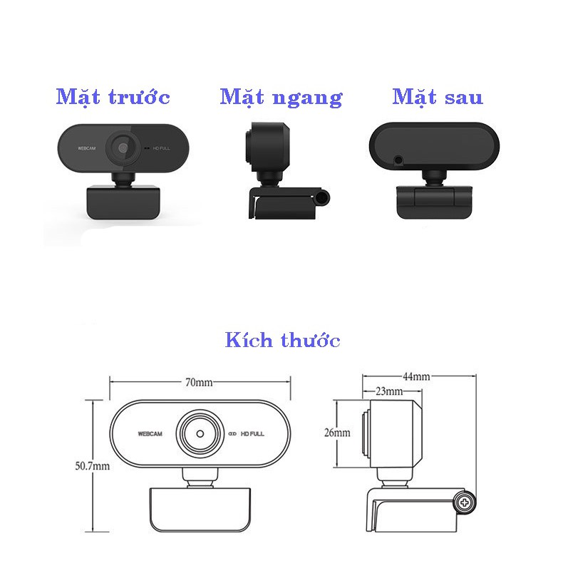 WebCam Máy Tính PC SWC-01 (Có Mic) Độ Phân Giải Full HD 1080P | WebRaoVat - webraovat.net.vn