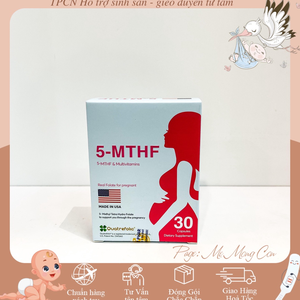 5-MTHF Tăng thụ thai với người có đột biến gen MTHFR, Chống dị tật thai nhi và giảm nguy cơ sảy thai