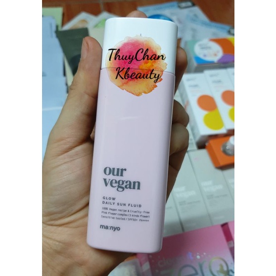 MS52 (#Manyo) Kem chống nắng vật lí nâng tone hồng Manyo Our Vegan Glow Daily Sun Fluid 50ml