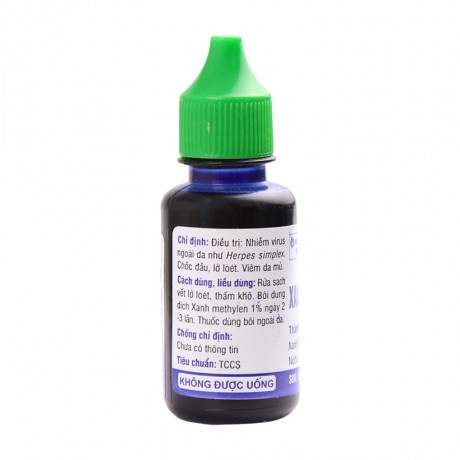 Xanh Methylen- sát khuẩn, trị nấm, bênh ngoài da cho cá cảnh.