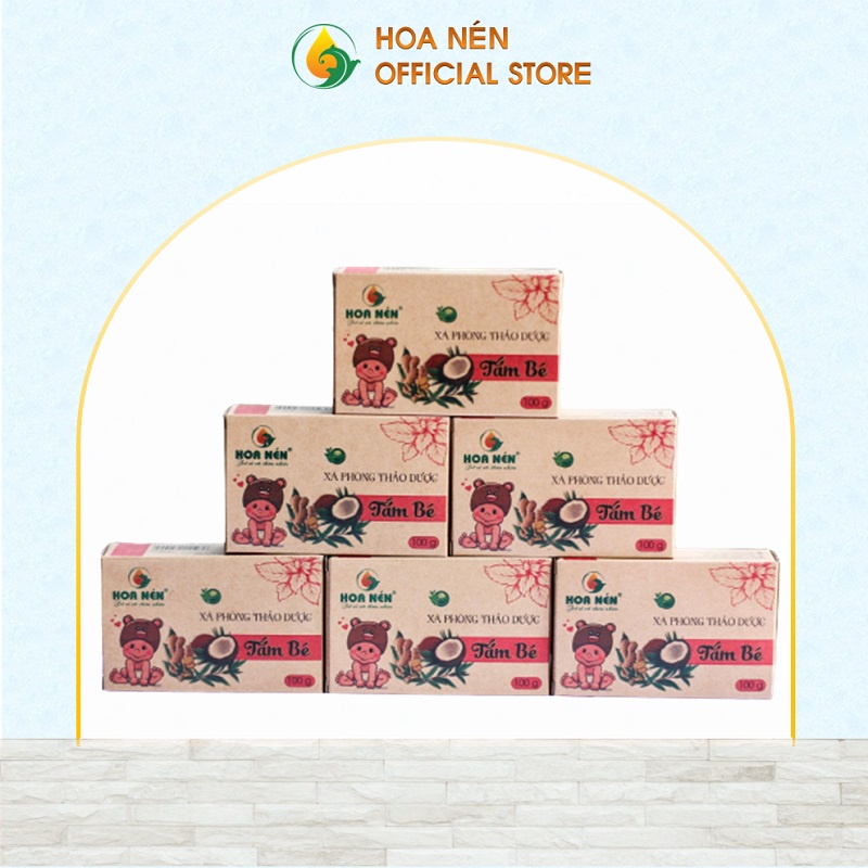 Xà phòng thảo dược tắm bé Hoa Nén 100g - Bảo vệ an toàn làn da bé