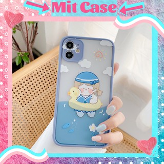 Ốp Lưng Iphone Viền Nhám Bảo Vệ Camera Chống Sốc iPhone Hình Bé Gái Cute iPhone 6 6Plus 7Plus 8Plus X Xs Max 11 Promax