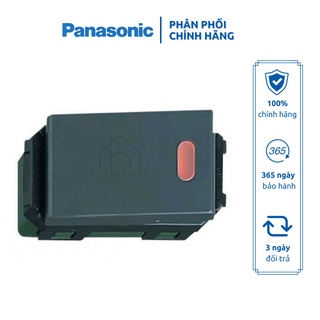 Công tắc 1 chiều và 2 chiều có đèn báo khi OFF màu Đen Panasonic dòng Wide Series