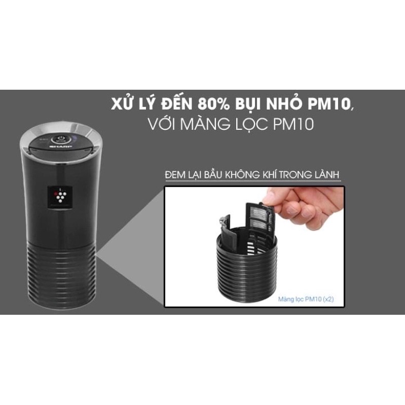 [Chính hãng] Máy lọc không khí ôtô cao cấp Sharp IG-GC2E, lỗi 1 đổi 1, bảo hành 12 tháng toàn quốc