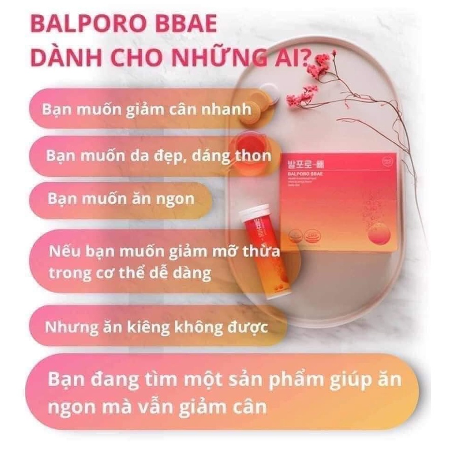 Set 3 Lọ Viên Sủi Giảm Cân Balporo Bbae Hàn Quốc