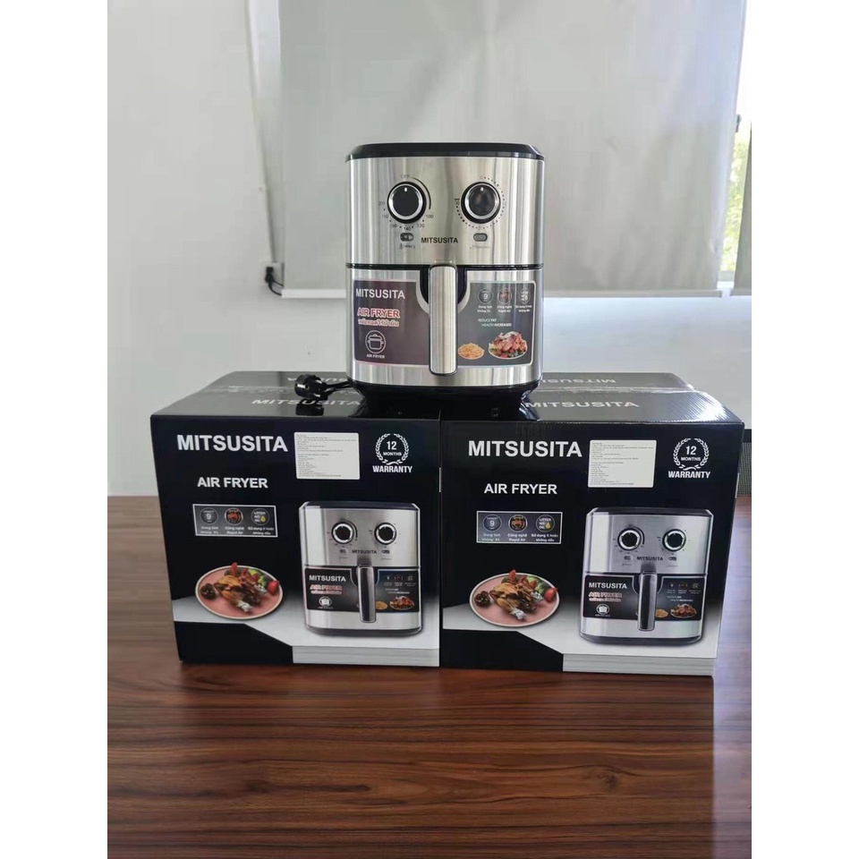 Nồi chiên không dầu Thái Lan MITSUSITA, TOMOCO 1800W, Quà tặng khủng 10 phụ kiện bảo hành 12 tháng