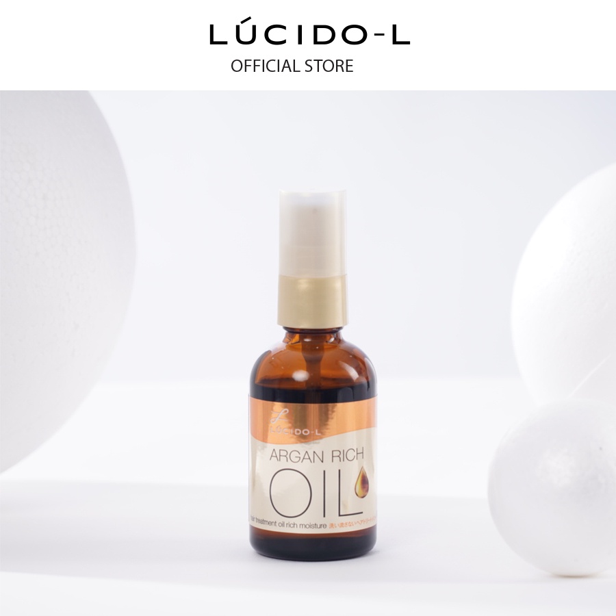 Tinh Dầu Dưỡng Tóc cho tóc khô cứng LÚCIDO-L Hair Treatment Oil Rich Moisture N 60ml