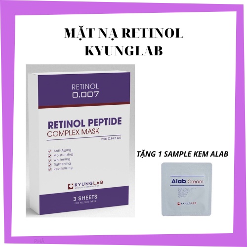 Mặt Nạ Retinol Kyung Lab, Retinol Peptide Complex Mask Giúp Phục Hồi, Dưỡng Da