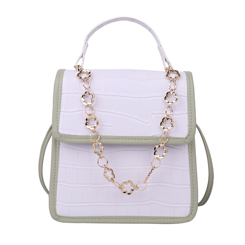 Túi Xách Da PU Vân Đá Phối Dây Xích Thanh Lịch Cho Nữ