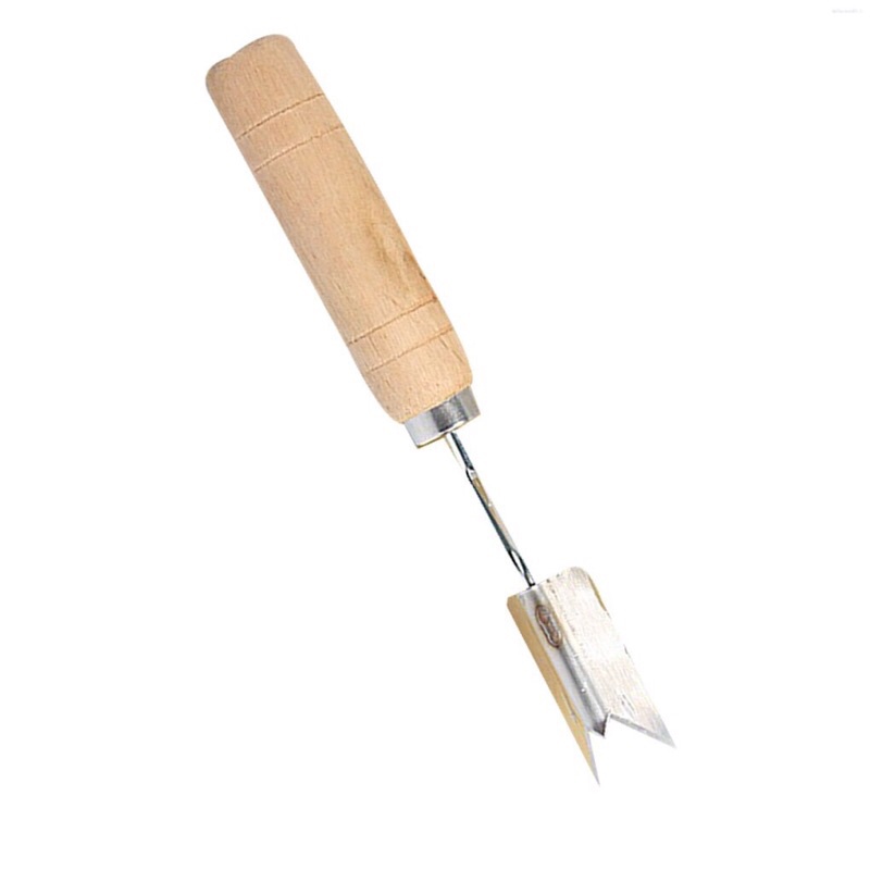 Dụng cụ gọt thơm cán gổ lấy mắt thơm gọt khóm inox sủi khóm siêu nhanh