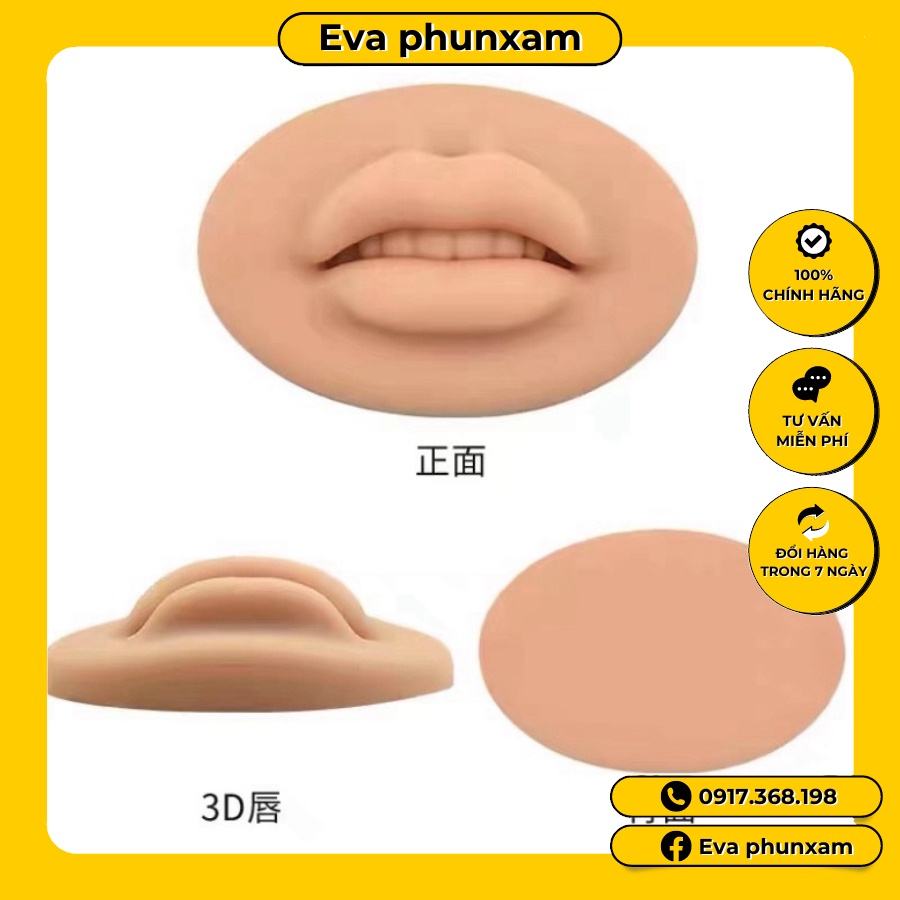Da Môi silicon 5D luyện tập phun xăm