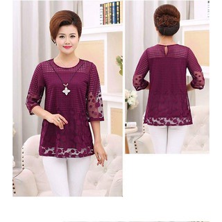 ÁO REN 2 LỚP TRUNG NIÊN ĐẸP