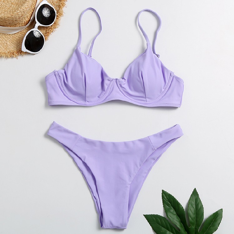 Bikini 2 mảnh màu tím pastel - OLA BIKINI