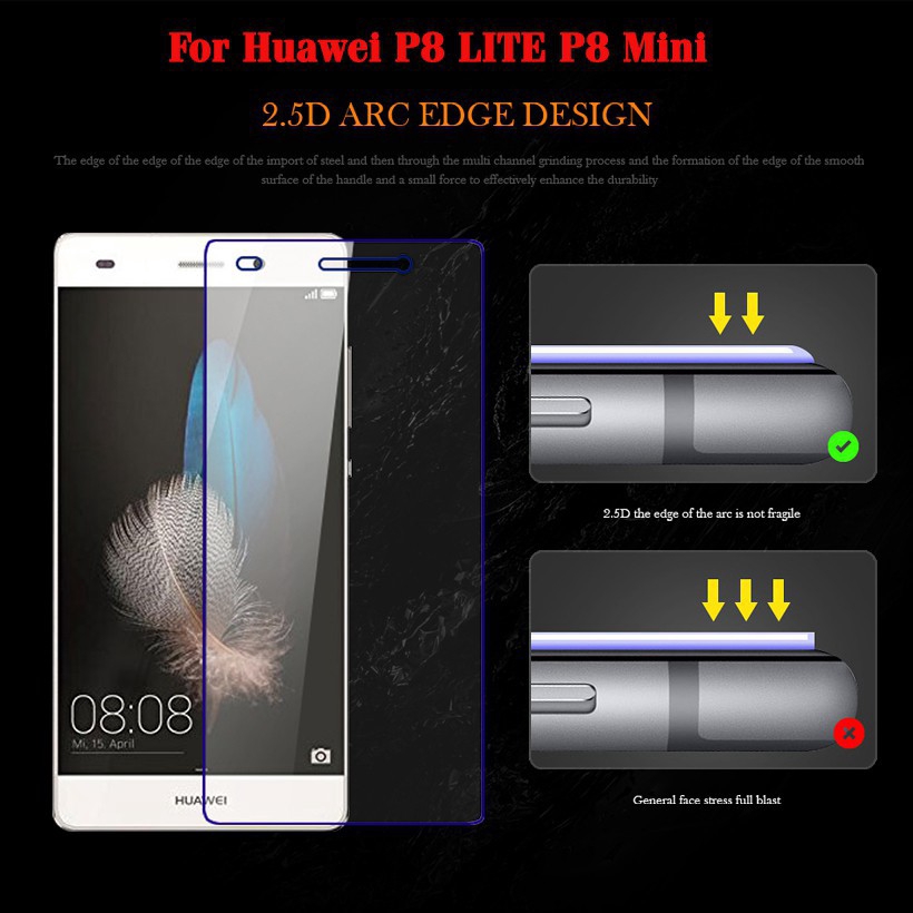 Kính cường lực Huawei P8 Lite kính trong suốt